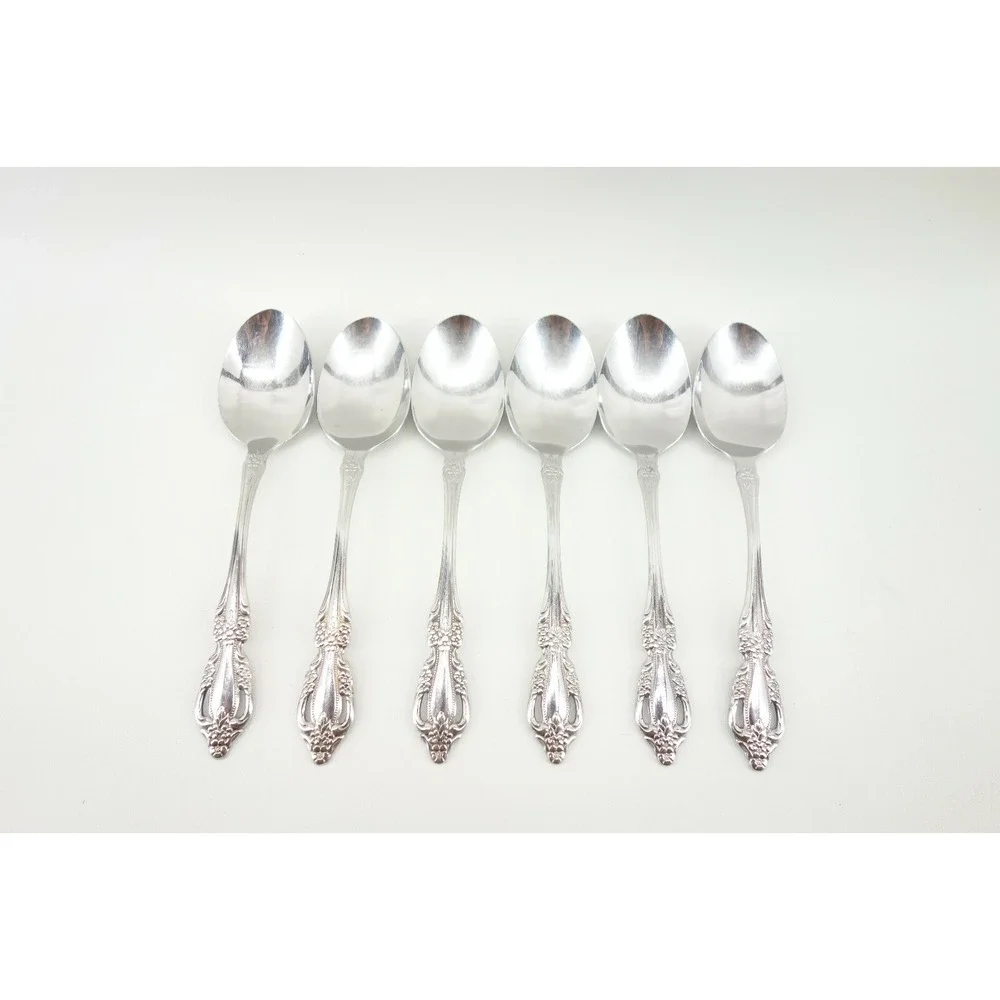 6 Oneida Distinction Deluxe RAPHAEL‎ Stainless Steel Place/Oval Soup Spoon
